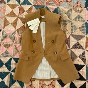 Veronica Beard Camel Amika Vest Size 4
